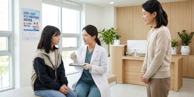 2026~2027절기 인플루엔자 국가예방접종을 받는 14세 청소년
