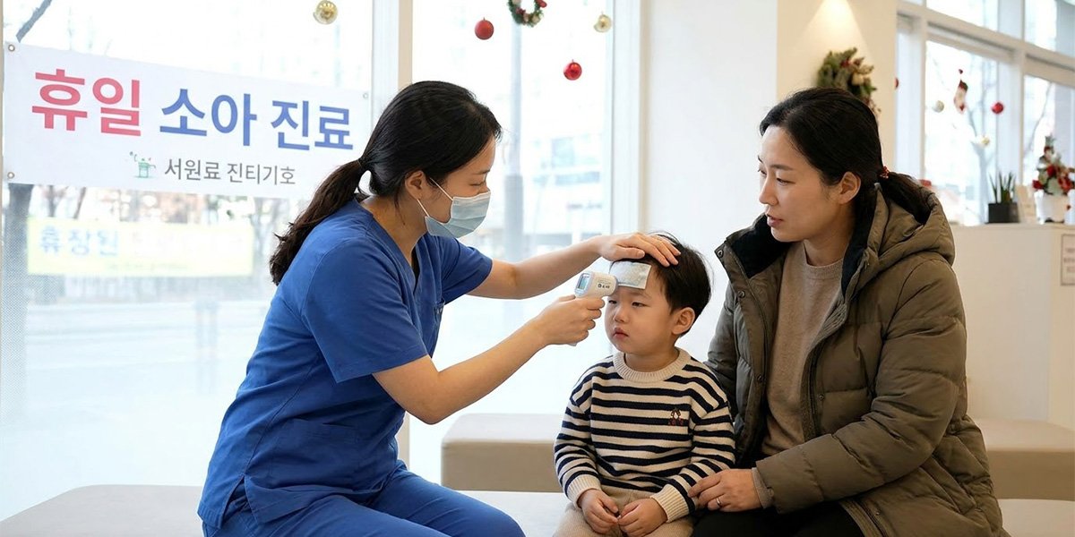 추석 연휴 아이의 가벼운 증상으로 소아 진료기관을 찾은 가족